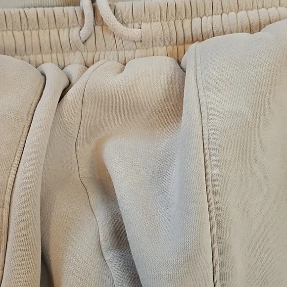 White Fox Boutique Greige High-Waist Track Joggers - Has Discoloration Stains - Picture 3 of 16